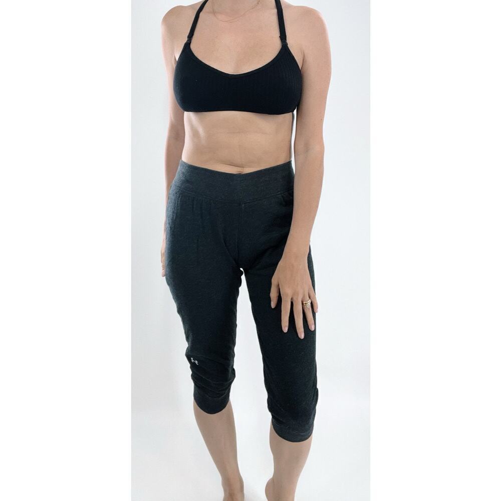 Under Armour Dark Heathered Gray Crop Jogger Activewear Capris Size Small